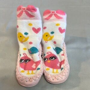 H&M Pink Baby soft sole Shoes with Gray Soles